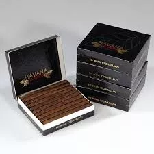 Medium-strength Havanas little cigars are made from Mata Fina, Coroggio and Criollo La Vega tobaccos